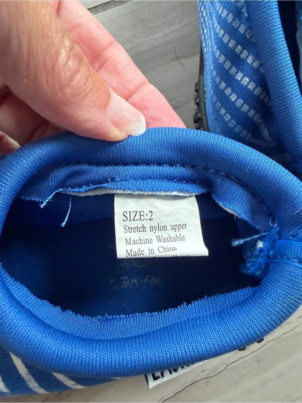 Kids Blue Slip-On Water Shoes with Grippy Sole